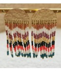 Boucles d'oreilles perles multicolores